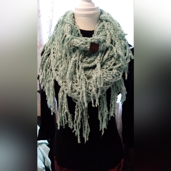 Teal Infinity Scarf - Picture 5 of 9